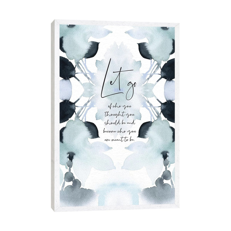Let Go III - Print on Canvas, 66.04cm H x 45.72cm W x 3.81cm D, White Floater Framed