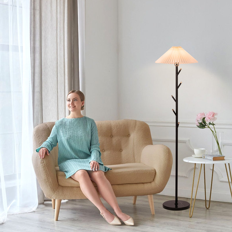 Widney 160.5cm Black Traditional Floor Lamp with Bulb Included