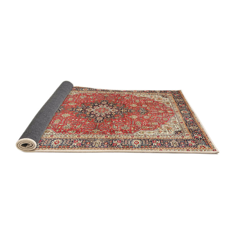 Tapis oriental crème / rouge, Rond 6 pi