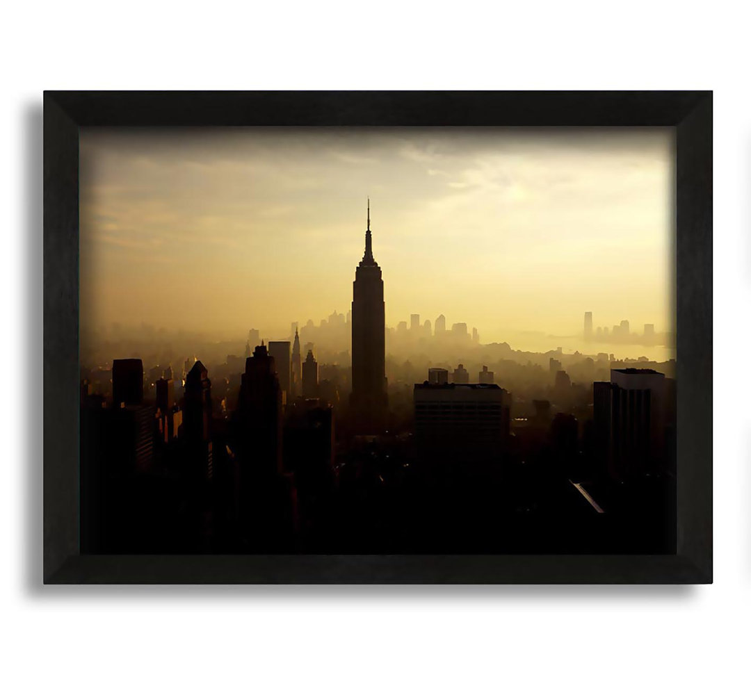 Gerahmtes Leinwandbild New York City Mist