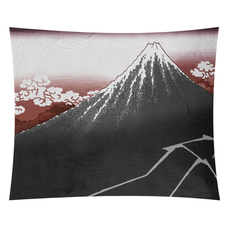 Hague Polyester Tapestry, 107.5" H x 91" W, Dark Red
