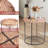 Natural Water Hyacinth Nesting End Table Set Of 2, Hand-Woven Side Tables,Small Round Nesting Coffee Table 17" & 15.5"Desktop