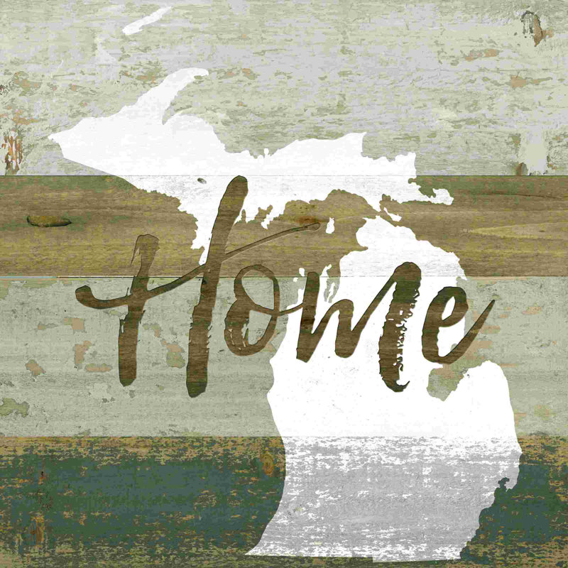 " Michigan Home " Painting Print, 12" H x 12" W  