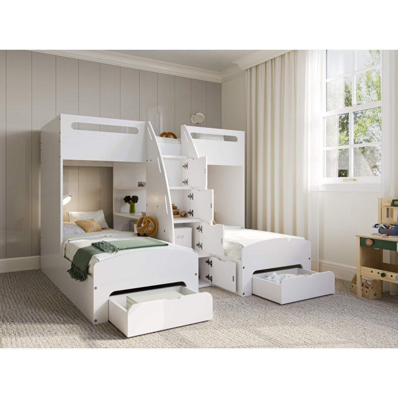 Single (3') Bunk Bed Bed Frame, White