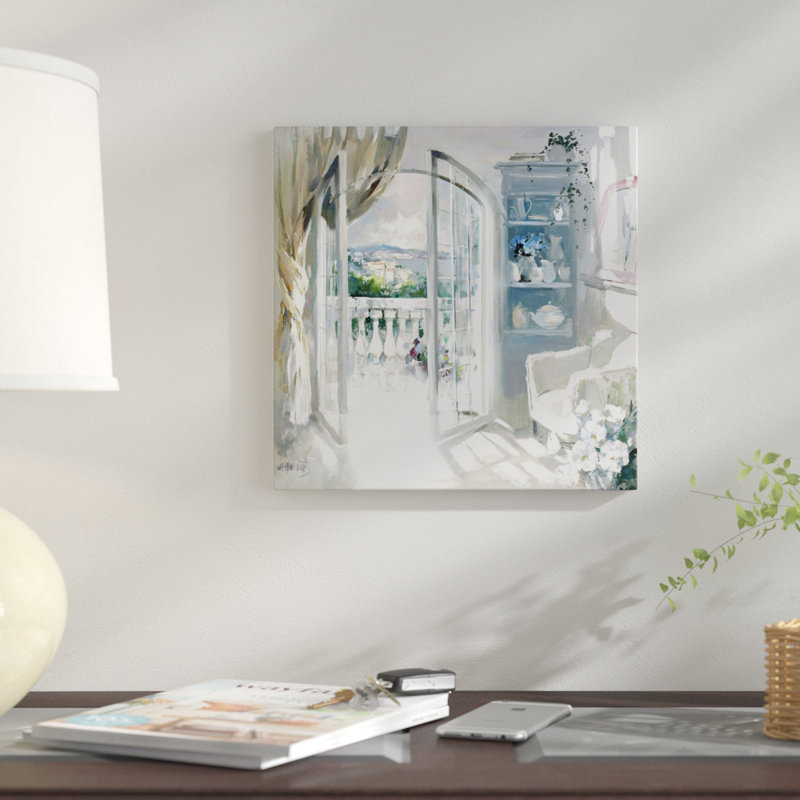 « ensoleillé room », reproduction sur toile, H 26 po x l 26 po x P 1,5 po, Pas de tapis, Toile tendue