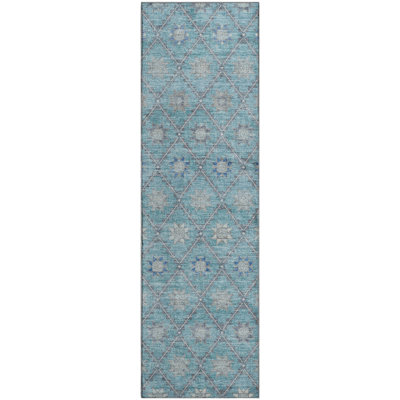 Premium Machine Washable Xamiera AMF1858 Lattice Rug