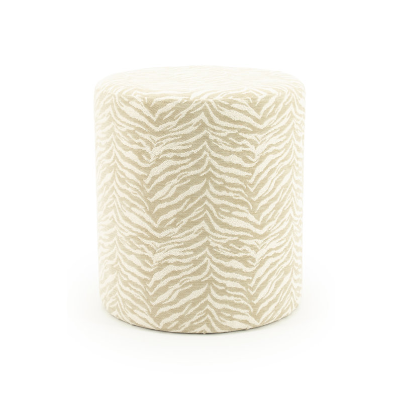 Accent Stool Upholstered Accent Stool, Beige
