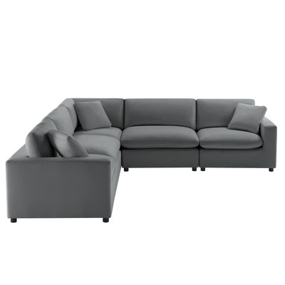 Caylie Modular 5-Piece Sectional - Charcoal