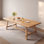 Nordic style rectangular solid wood dining table