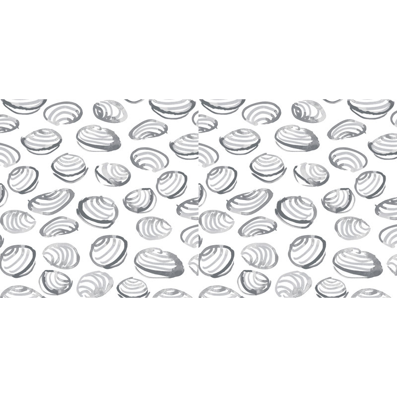 Coussin extérieur Rocio Clams, Gris, H 16 po x l 16 po