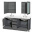 Sheffield 72" Freestanding Double Bathroom Vanity with Quartz Top with Medicine Cabinets-1933065891-1933082947-1933082951