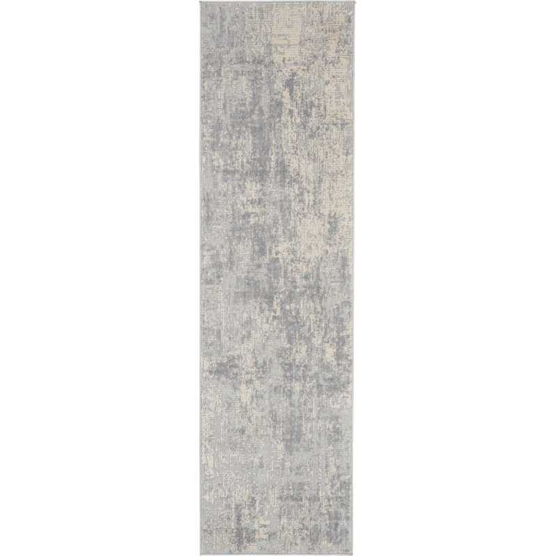 Tapis gris / ivoire Julyn, Tapis de couloir 2 pi 2 po x 7 pi 6 po