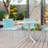 4Pcs Stackable Plastic Armchair For Indoor/Outdoor Use – Ergonomic Slatted Back Design, All-Weather PP Material – Patio, Balcony, Cafe-830398050