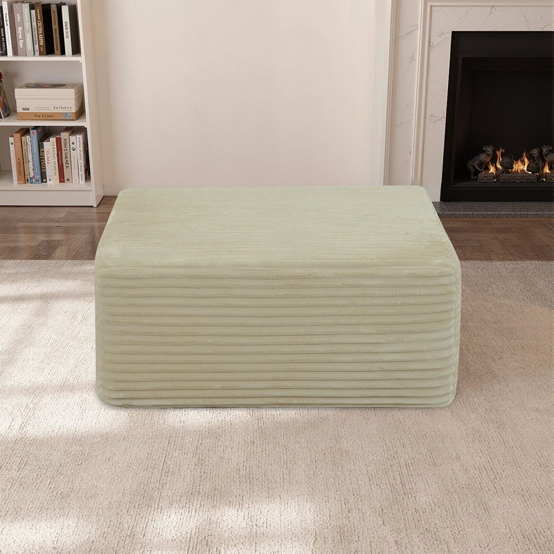 373-001 / Repose-pieds / Beige / Peluche, Beige