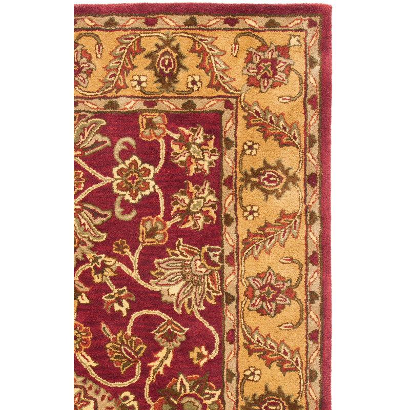 Santoyo Hand Tufted Wool Oriental Rug, Rectangle 4' x 6'