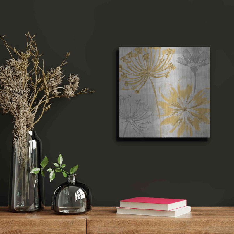 "Fleurs dans le vent II" par Véronique Charron, H 12 po x l 12 po
