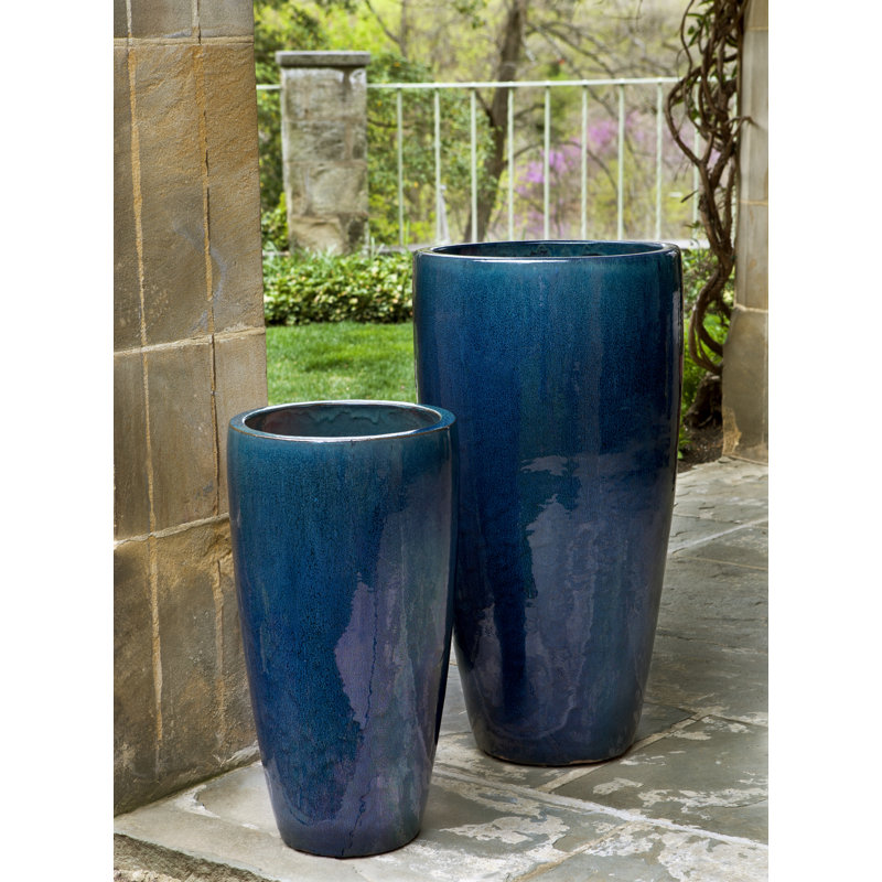 Jax Handmade Pot Planter, Indigo Rain