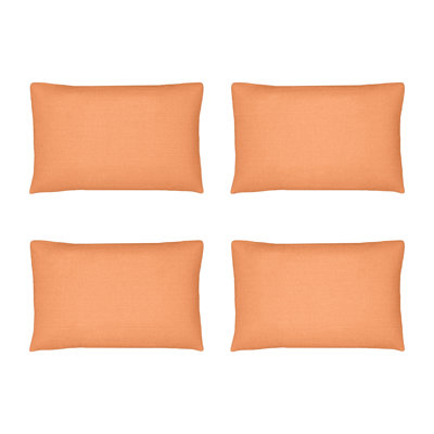 Set of 4 Sunbrella Throw Pillows, 14x36 Inch Rectangle Outdoor Throw Pillows Inserts with Covers