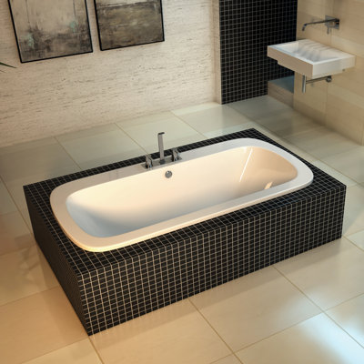 Skagen 66" x 34" Drop In Combination Acrylic Bathtub