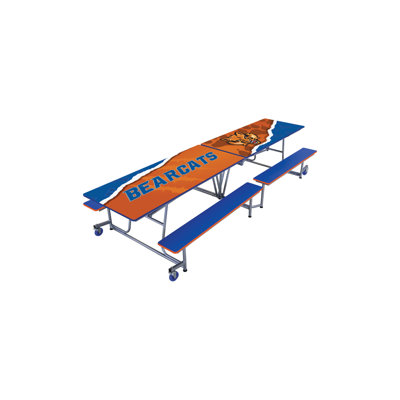 Mobile Bench Table - Rectangle - 4 Benches