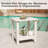 Outdoor Side Table, Square Small Patio Table, Hdpe White Outside Table