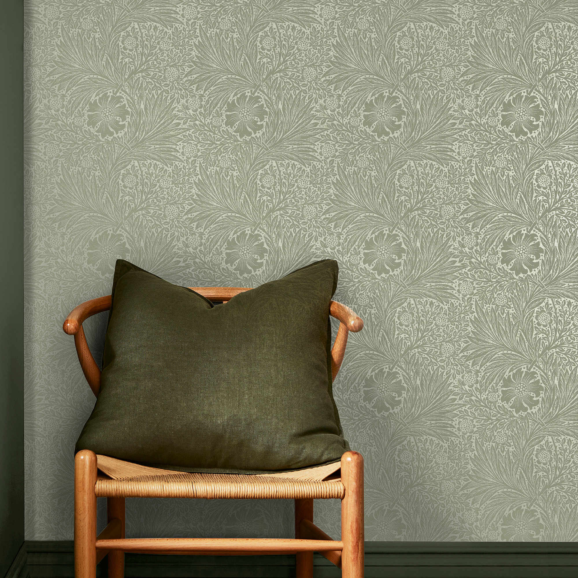 Floral Wallpaper, Sage