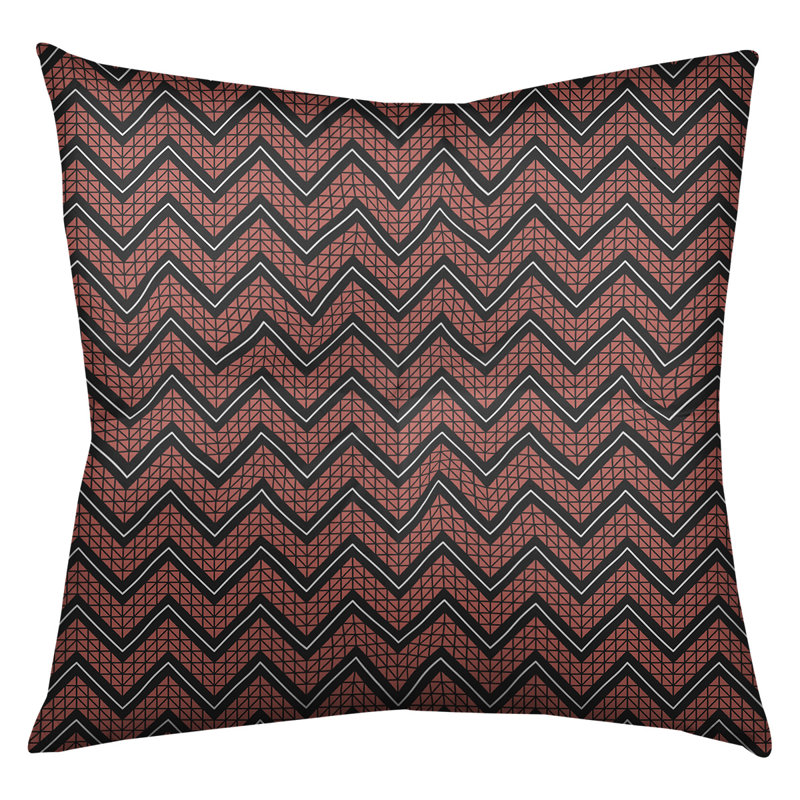 Coussin Rhonda Cheval, 30 po x 30 po, Rouge / noir