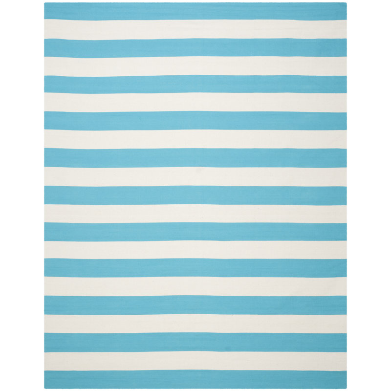 Dunkelberger Striped Cotton Hand Woven Area Rug, Rectangle 152 x 244 cm
