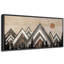 «Western Wood Effect Landscape Abstract Geometric Mountain Range», reproduction sur toile encadrée-111176751-98042302