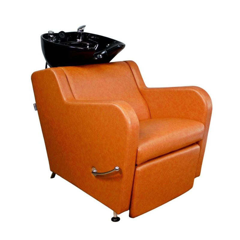 Unité de lavage de shampooing Stanley, Similicuir brun clair