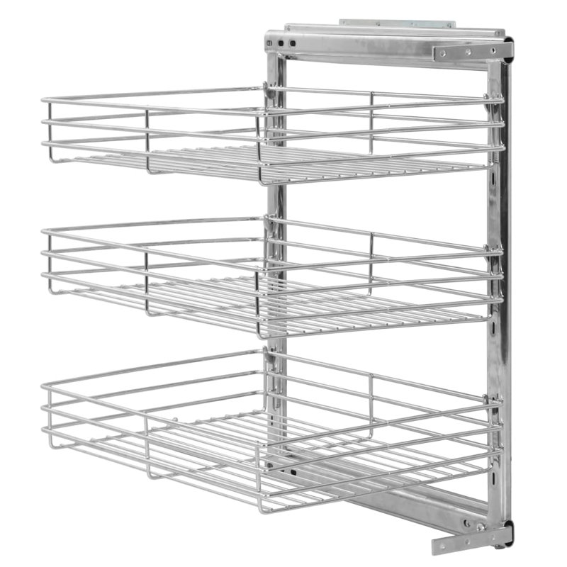 Tablettes coulissantes coulissantes à 3 niveaux pour armoire, H 22 po x l 18,5 po x P 13,8 po