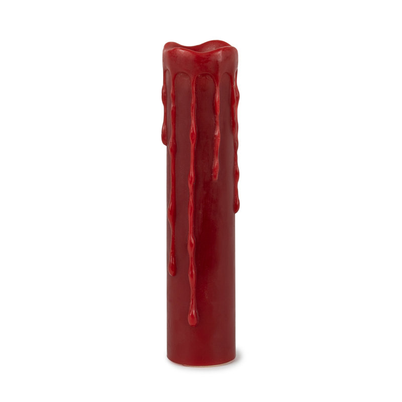 Set of Two Red Flameless Pillar Candle