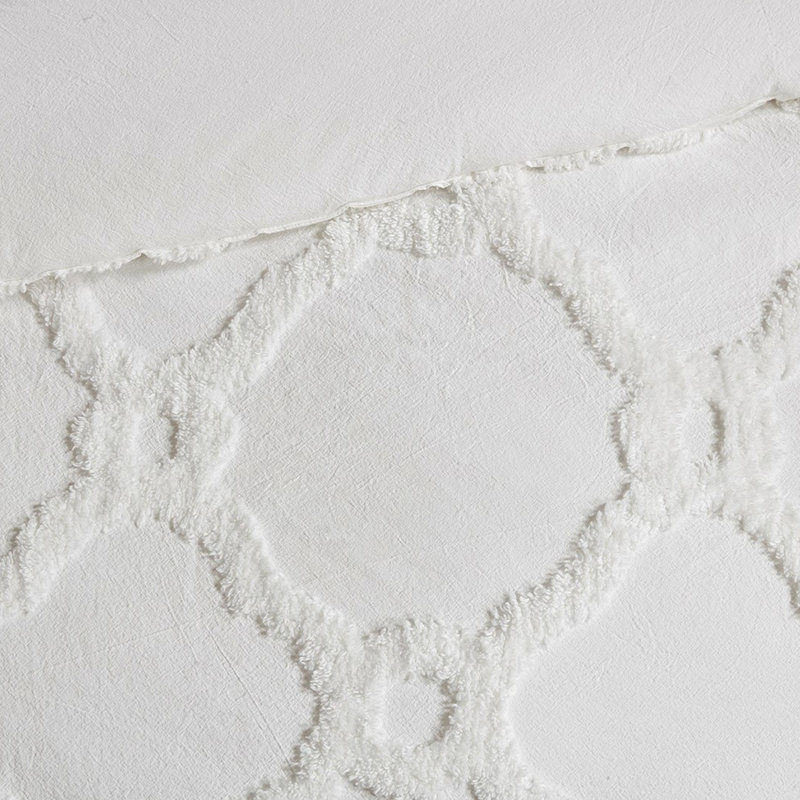 Édredon 3 pièces pour lit double / grand lit en chenille de coton toutes saisons