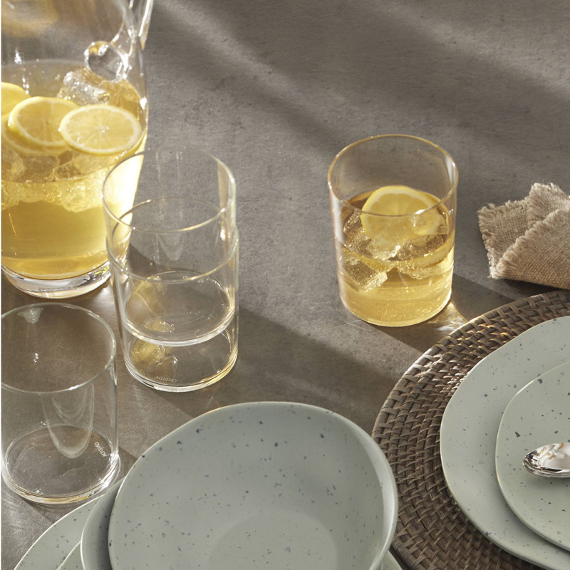 Ensemble de 6 verres empilables transparents empilables, Clair
