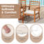 Ensemble de conversation de patio en bois d'acacia pour 4 personnes avec coussins Schlenker-1770400628
