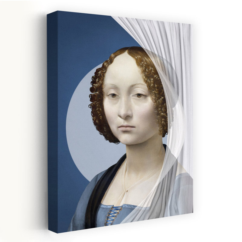 Ginevra De 'Benci - Moderned Art Classic Modern Contemporary Portrait Art mural, H 24 po x l 16 po