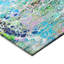 Tapis bleu / vert / mauve abstrait tissé à la machine-2059739249