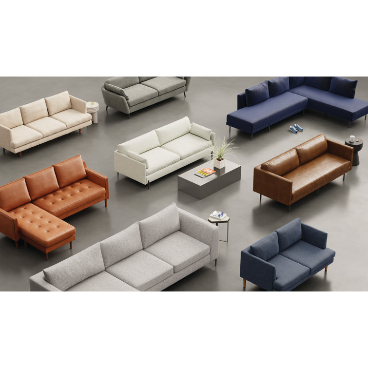 Dekalb Leather 2-Piece Chaise Sectional (102)