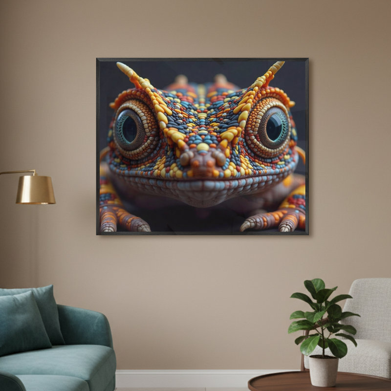 Single Picture Frame LED Illuminated Wall Art Wall Art on Glass / Aluminium, 50 cm H x 60 cm W