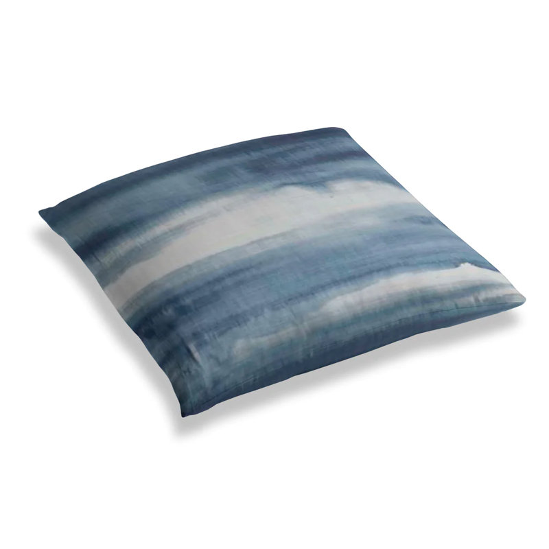Abstract Reversible Throw Pillow, Blue
