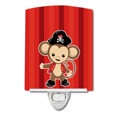 Pirate Monkey Ceramic Night Light
