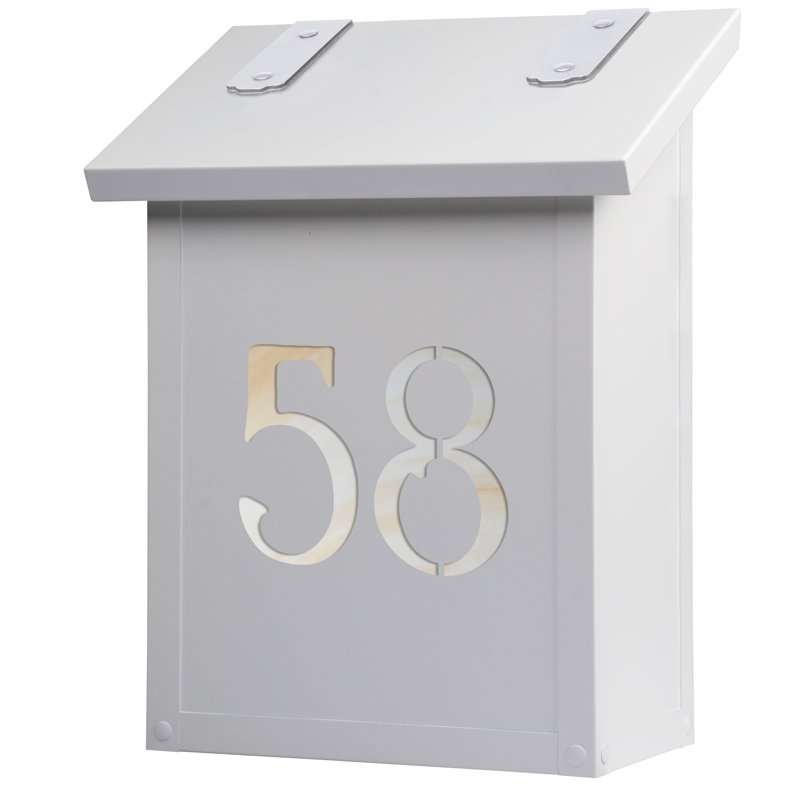 Classic Brass Wall Mounted Mailbox