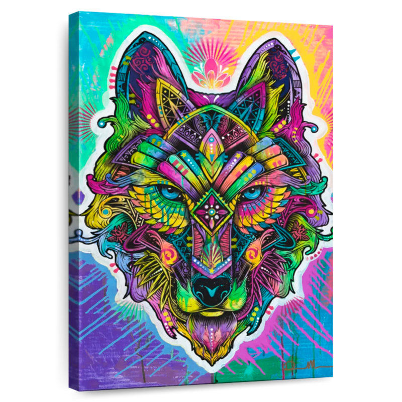 Brampt Wolf Shaman, 48" H x 32" W