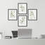 «Green Leaf Floral Botanical Plants», impression sur papier 4 pièces-97770364-97770363