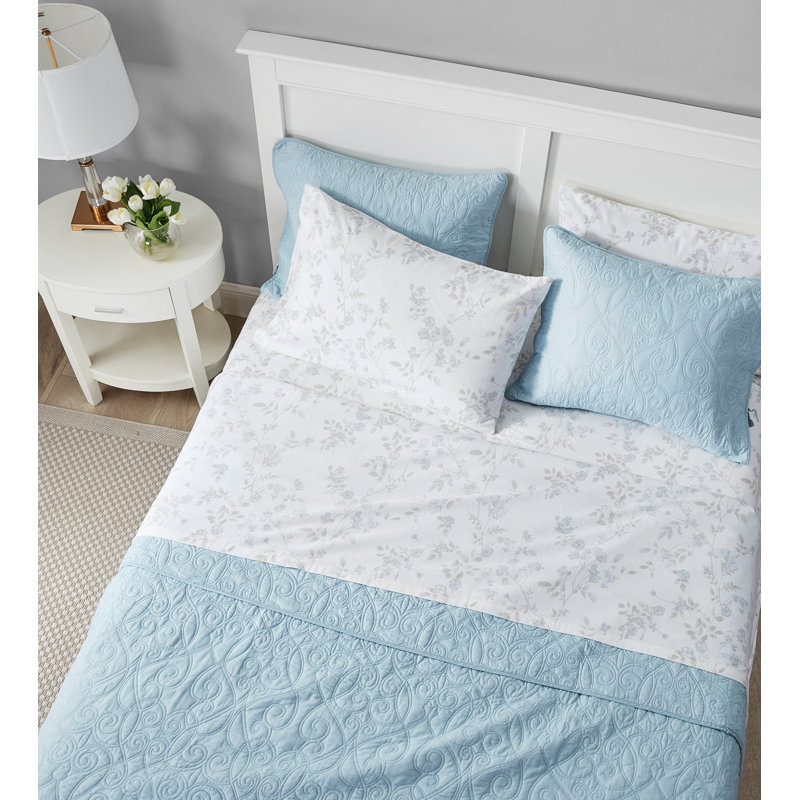 Brushed Cotton Flannel Sheet Set, Queen Sheet Set with 2 Pillowcases, Fawna Gray