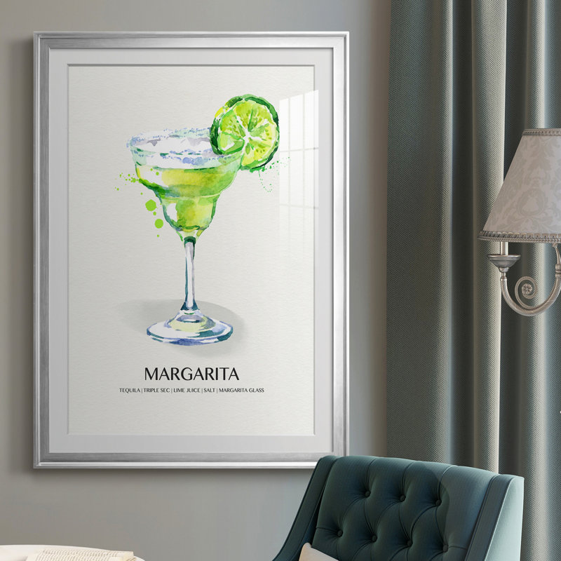 Margarita - peinture encadrée, H 26,5 po x l 36,5 po x P 1,5 po, Argent