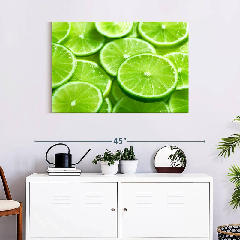 Yarlin Lime Slices, 24" H x 36" W