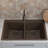 33" x 22" Platinum Quartz Kitchen Sink, Double Bowl Sink, Drop-in Sink, Undermount Sink, Granite Kitchen Sink-101427321
