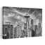 Seattle Space Needle Skyline Dramatic Modern Abstract Architecture City Wall Art Print 1 Piece Wrapped Canvas Wall Art-1330928796