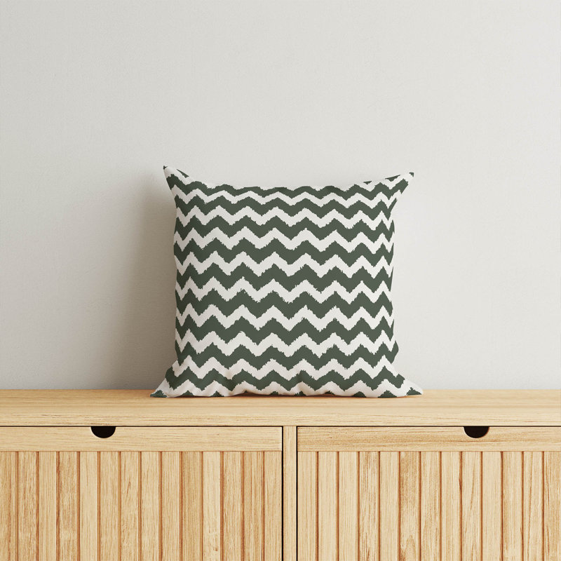 Coussin Chevy Tribal, Chimichurri / vert, H 20 po x l 20 po